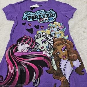 Monster High by Mattel Purple Ghoul Friends Forever Short Sleeve T-shirt